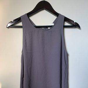 Dark Grey Sleeveless Blouse